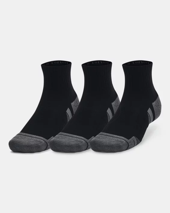 Under Armour Paquete de 3 calcetines de algodón UA Performance unisex  