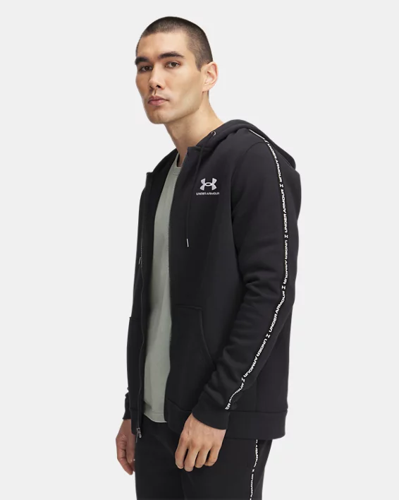 Under Armour Parte de arriba con cremallera completa UA Icon Fleece Taping para hombre  