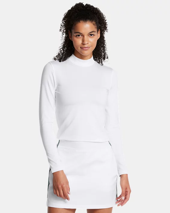 Under Armour Parte de arriba de manga larga con cuello alto UA Drive para mujer  