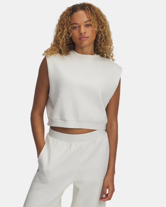 Under Armour Parte de arriba sin mangas UA Unstoppable Fleece para mujer  