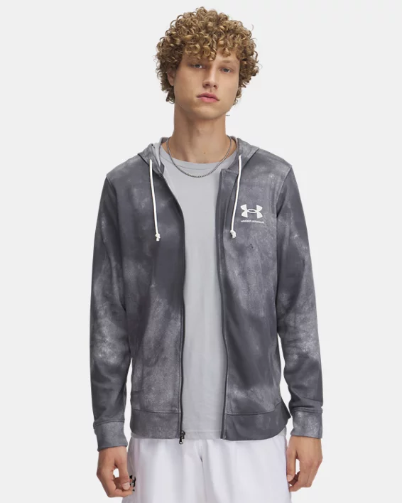 Under Armour Parte superior con cremallera completa UA Rival Terry para hombre  