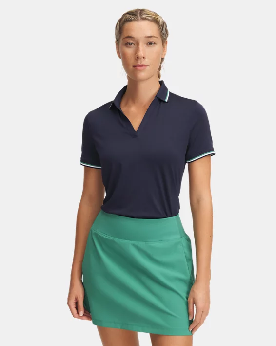 Under Armour Polo de manga corta UA Drive Rib para mujer  