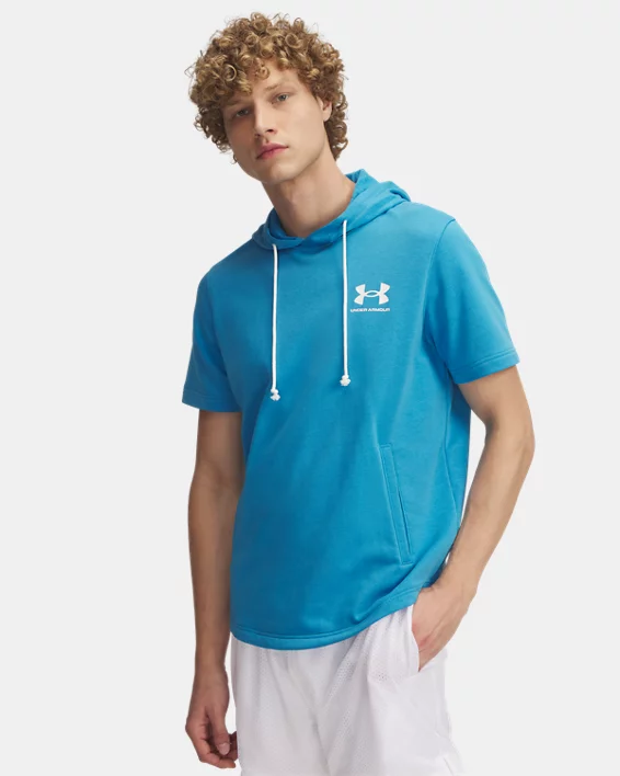Under Armour Sudadera con capucha de manga corta UA Rival Terry para hombre  