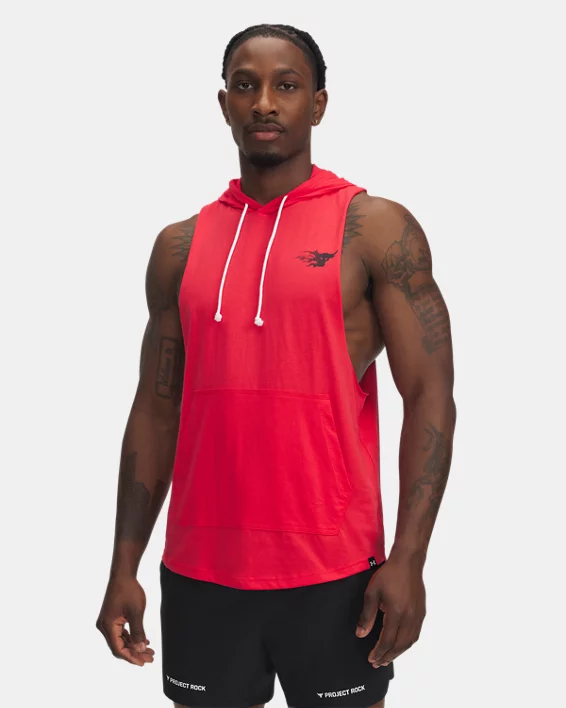 Under Armour Sudadera con capucha sin mangas Project Rock para hombre  