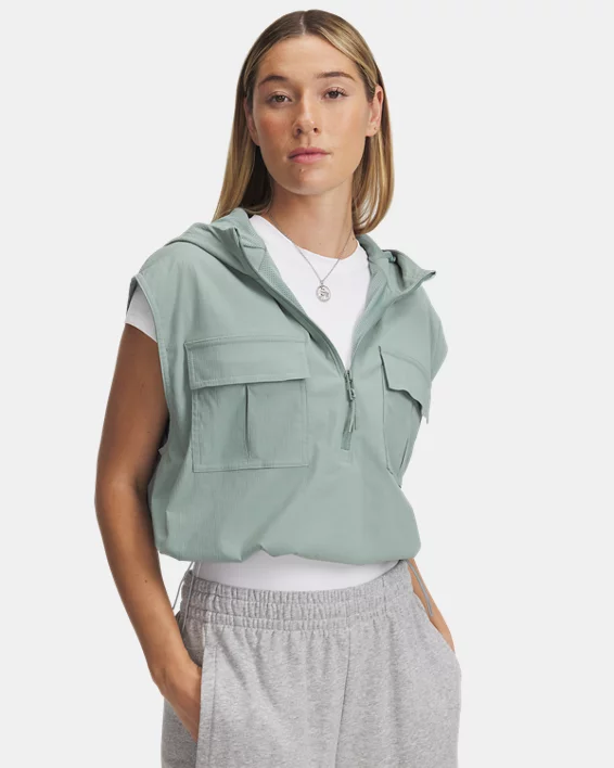 Under Armour Sudadera con capucha sin mangas UA Unstoppable Utility para mujer  