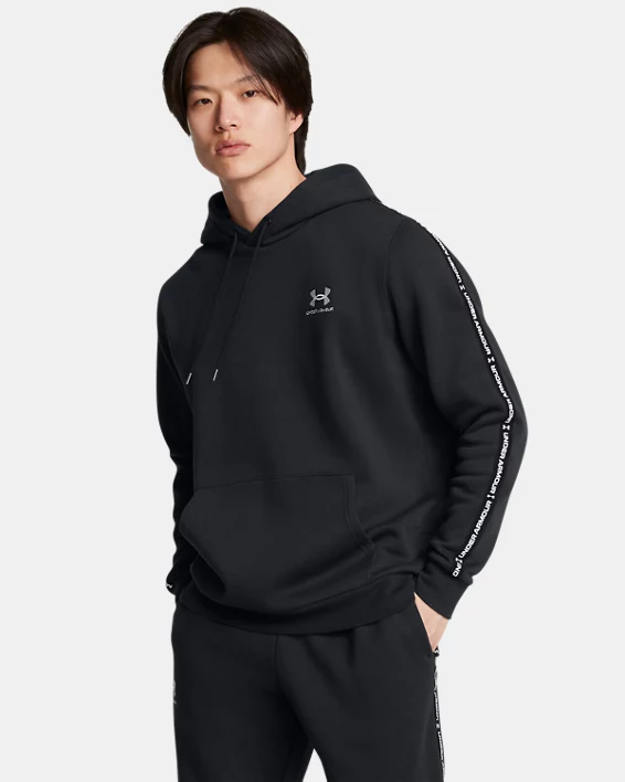 Under Armour Sudadera con capucha UA Icon Fleece Taping para hombre  