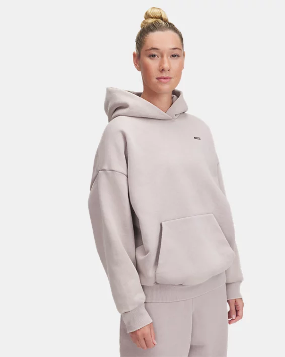 Under Armour Sudadera con capucha UA Icon Heavyweight Fleece Oversized para mujer  