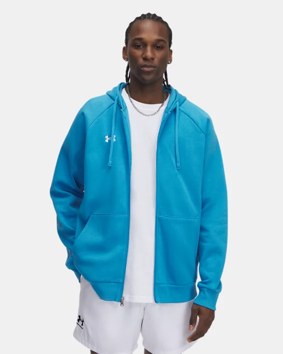 Under Armour Sudadera con capucha y cremallera completa de tejido Fleece UA Rival para hombre  