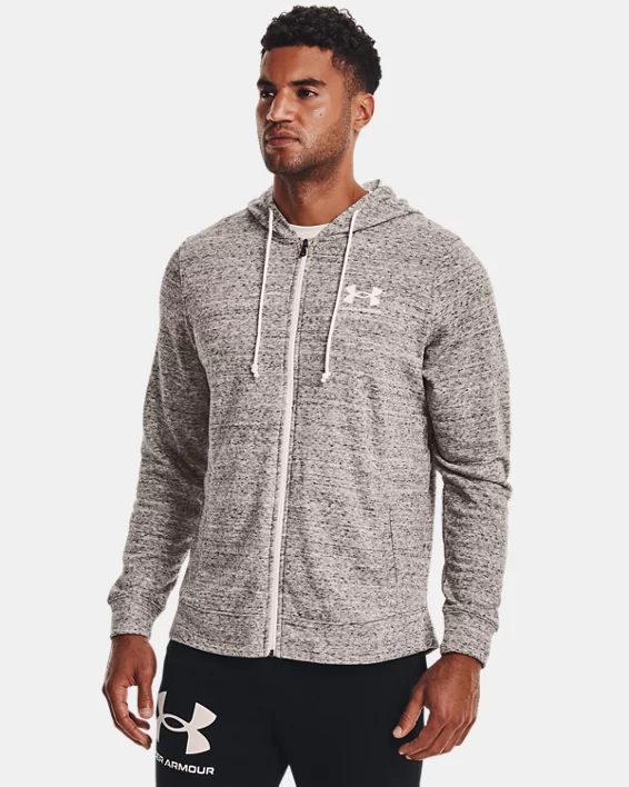 Under Armour Sudadera con cremallera completa UA Rival Terry para hombre  