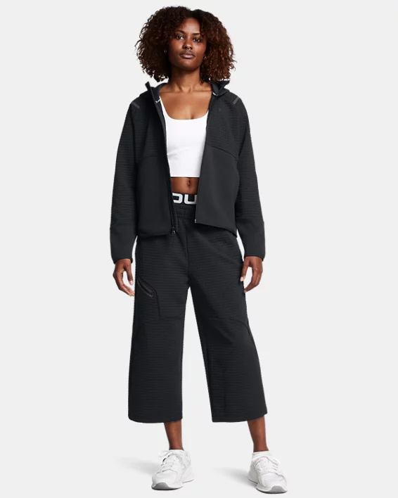 Under Armour Sudadera Con Cremallera Completa UA Unstoppable Fleece Grid Para Mujer  