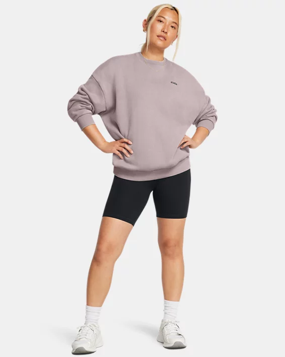 Under Armour Sudadera Con Cuello Redondo UA Icon Heavyweight Fleece Oversized Para Mujer  