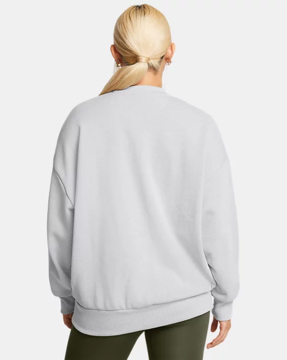 Under Armour Sudadera Con Cuello Redondo UA Icon Heavyweight Terry Oversized Para Mujer  