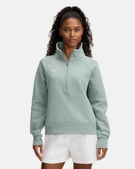 Under Armour Sudadera con media cremallera UA Rival Fleece para mujer  