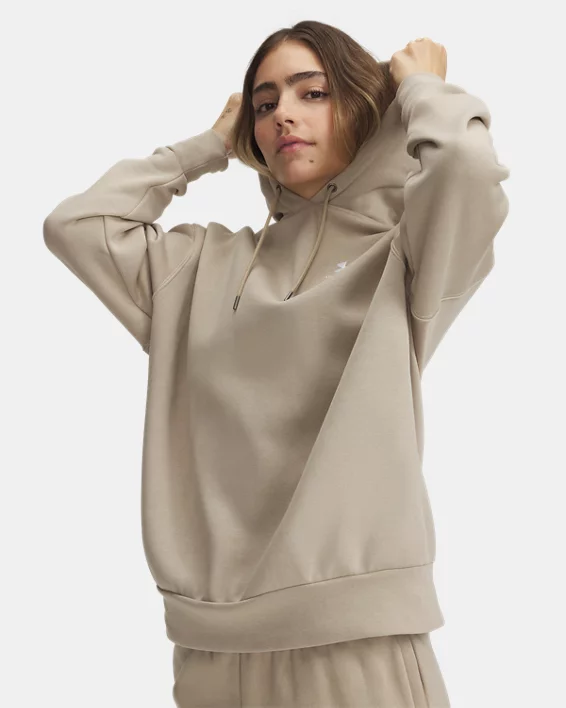 Under Armour Sudadera oversize con capucha UA Icon Fleece para mujer  