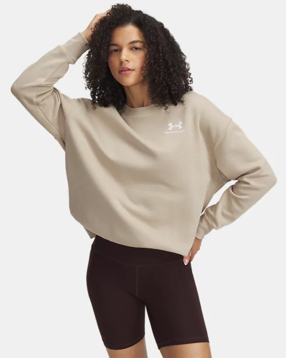 Under Armour Sudadera oversize UA Icon Fleece para mujer  