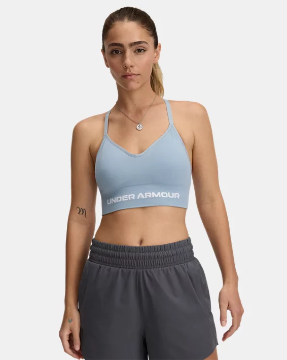Under Armour Sujetador deportivo de sujeción baja UA Vanish Seamless para mujer  