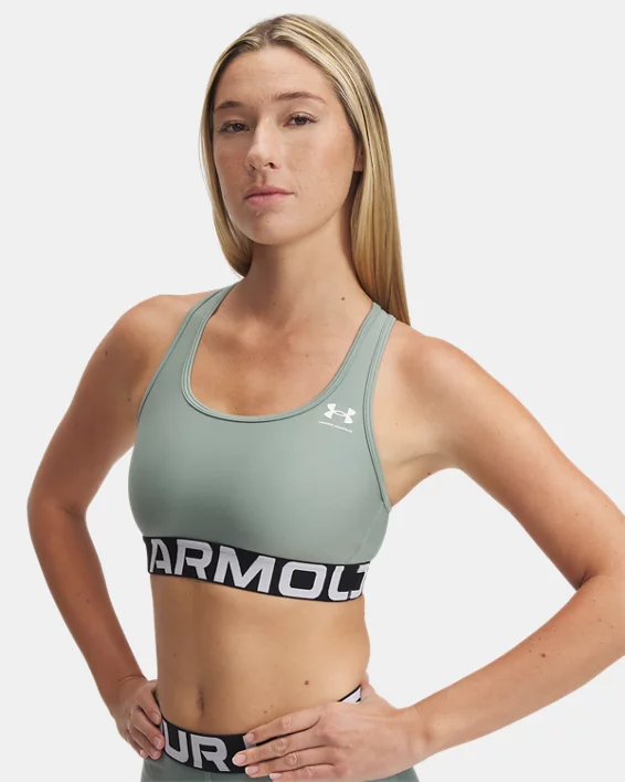 Under Armour Sujetador deportivo HeatGear® Armour Mid Branded para mujer  