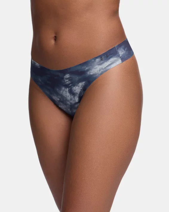 Under Armour Tanga Invisible Con Estampado UA Pure Stretch Para Mujer - Paquete De 3  