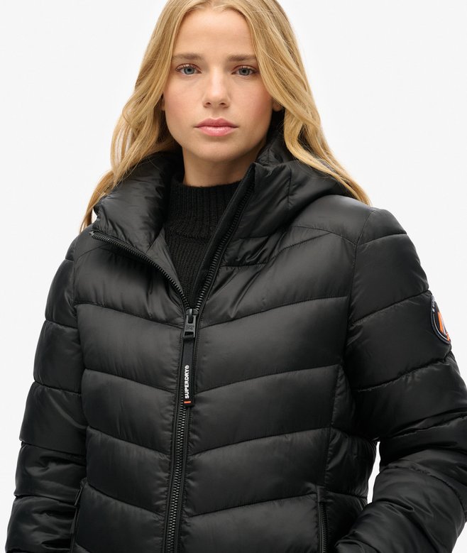 Superdry Abrigo Acolchado De Largo Medio Con Capucha Fuji