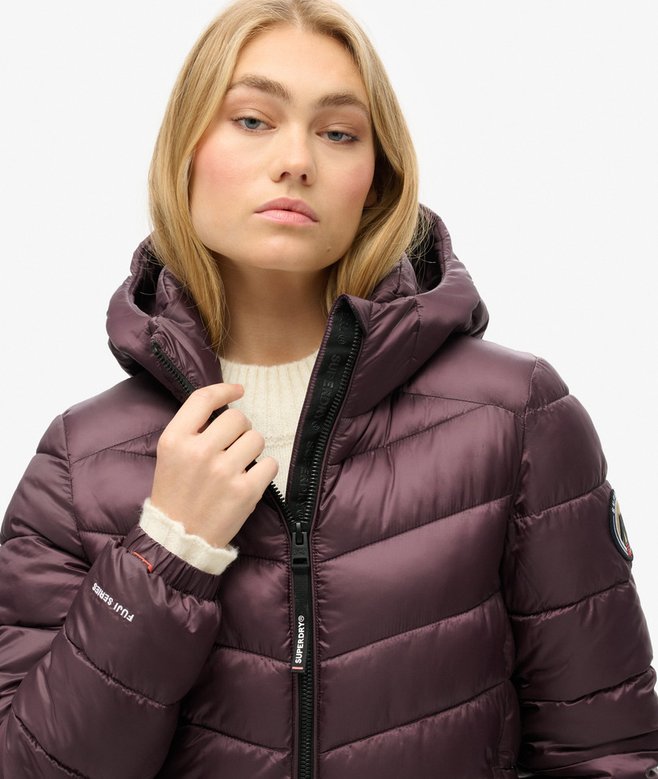 Superdry Abrigo Acolchado De Largo Medio Con Capucha Fuji