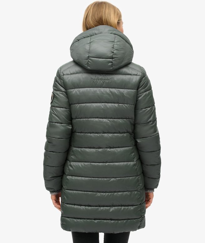 Superdry Abrigo Acolchado De Largo Medio Con Capucha Fuji