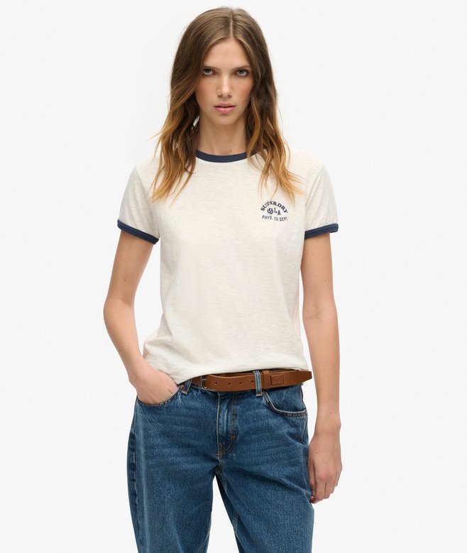 superdry Athletic Essentials Beach Graphic Ringer T-Shirt