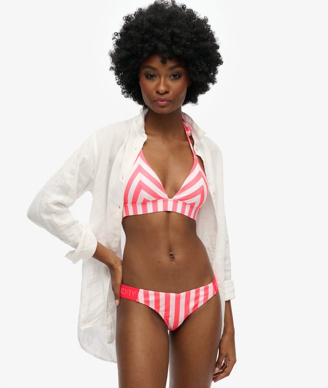 superdry Braguita de bikini a rayas de diseño atrevido