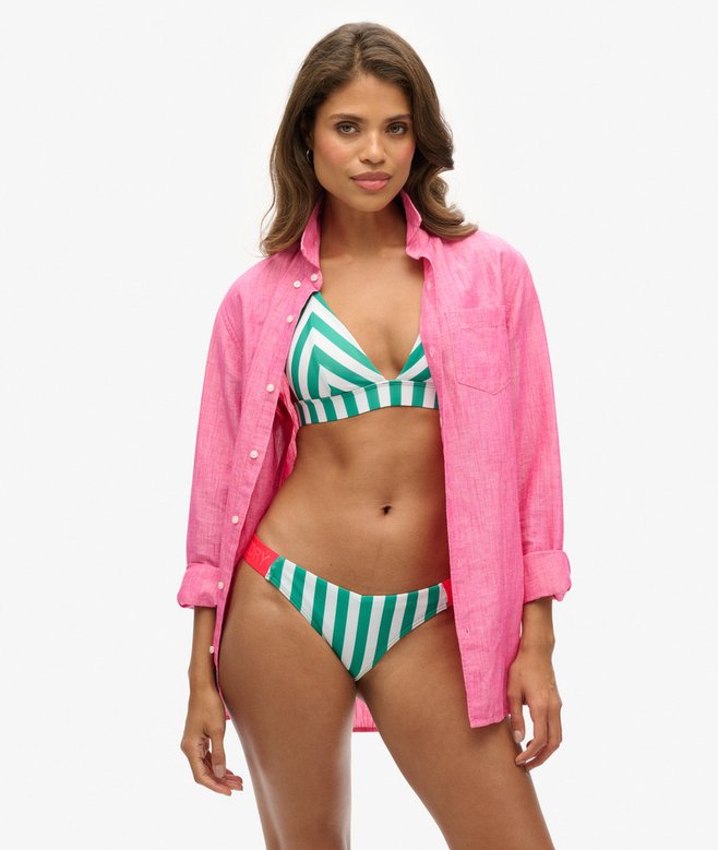 superdry Braguita de bikini a rayas de diseño atrevido
