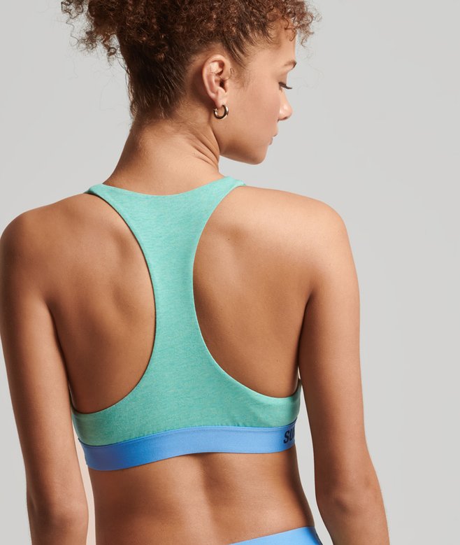 Superdry Bralette Corto De Algodón Orgánico Con Logotipo Desplazado
