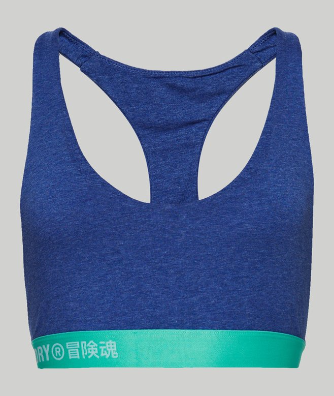 Superdry Bralette Corto De Algodón Orgánico Con Logotipo Desplazado