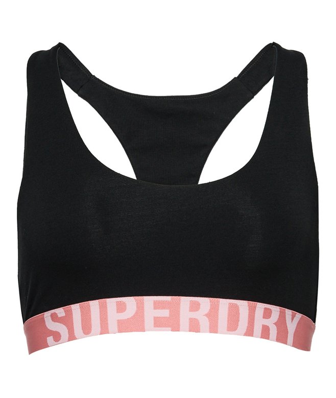 Superdry Bralette Corto De Algodón Orgánico Con Logotipo Grande