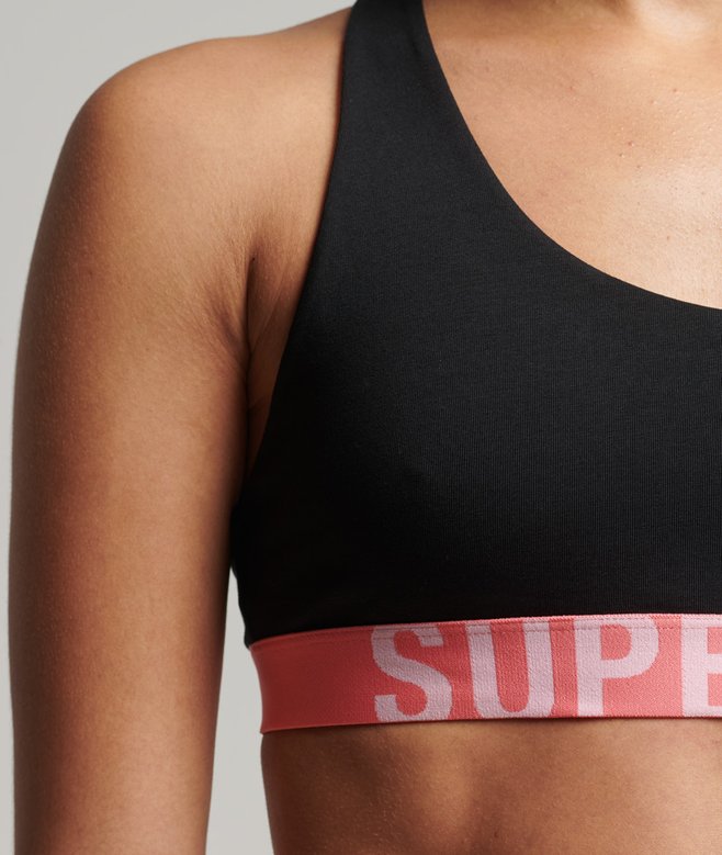 Superdry Bralette Corto De Algodón Orgánico Con Logotipo Grande