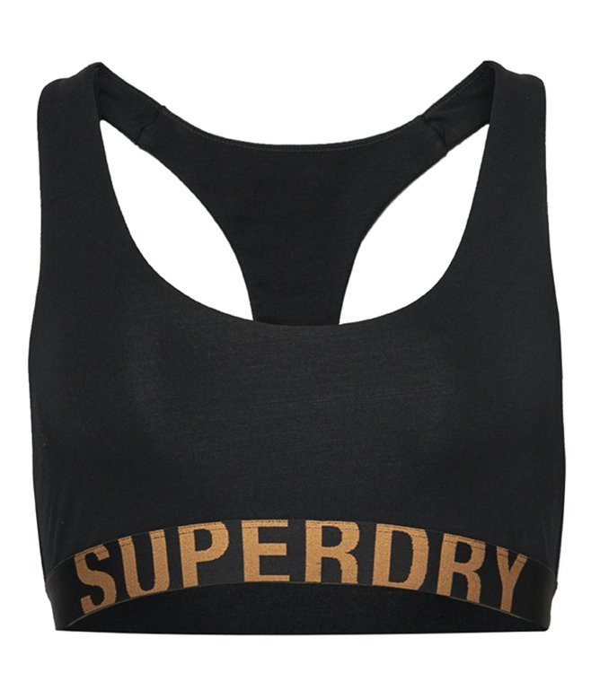 Superdry Bralette Corto De Algodón Orgánico Con Logotipo Grande