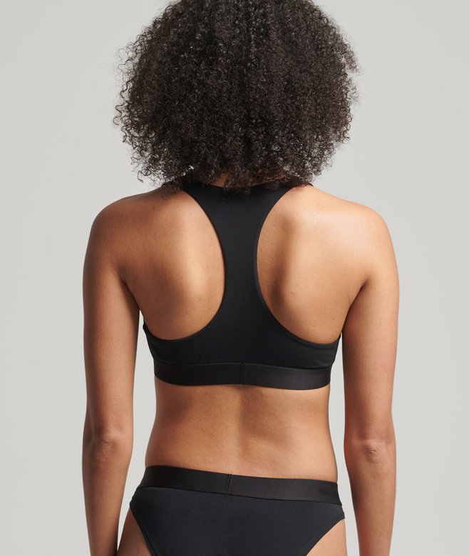 Superdry Bralette Corto De Algodón Orgánico Con Logotipo Grande