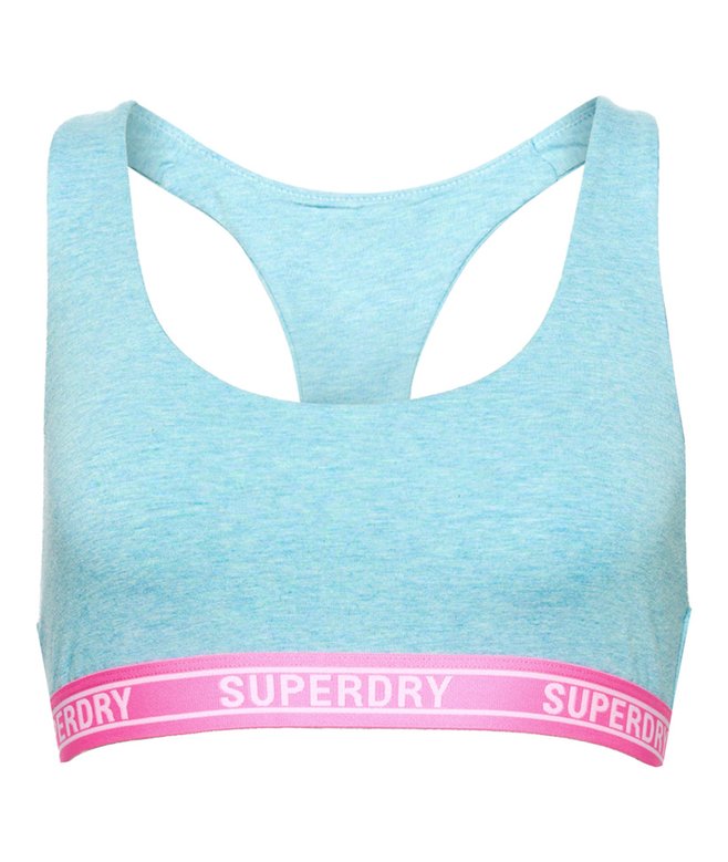 Superdry Bralette Corto De Algodón Orgánico Con Múltiples Logos