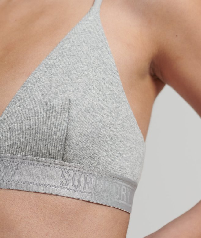 Superdry Bralette De Canalé De Algodón Orgánico De Triángulos