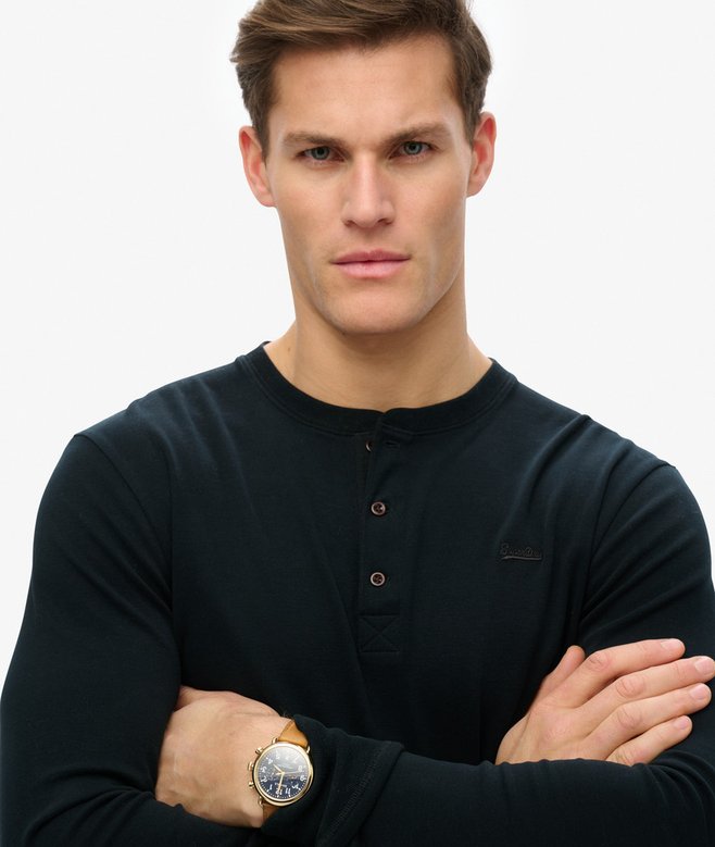 Superdry Camisa Con Media Botonadura Y Logotipo Vintage Logo Bordado