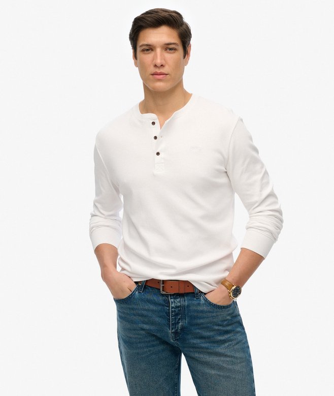 superdry Camisa con media botonadura y logotipo Vintage Logo bordado