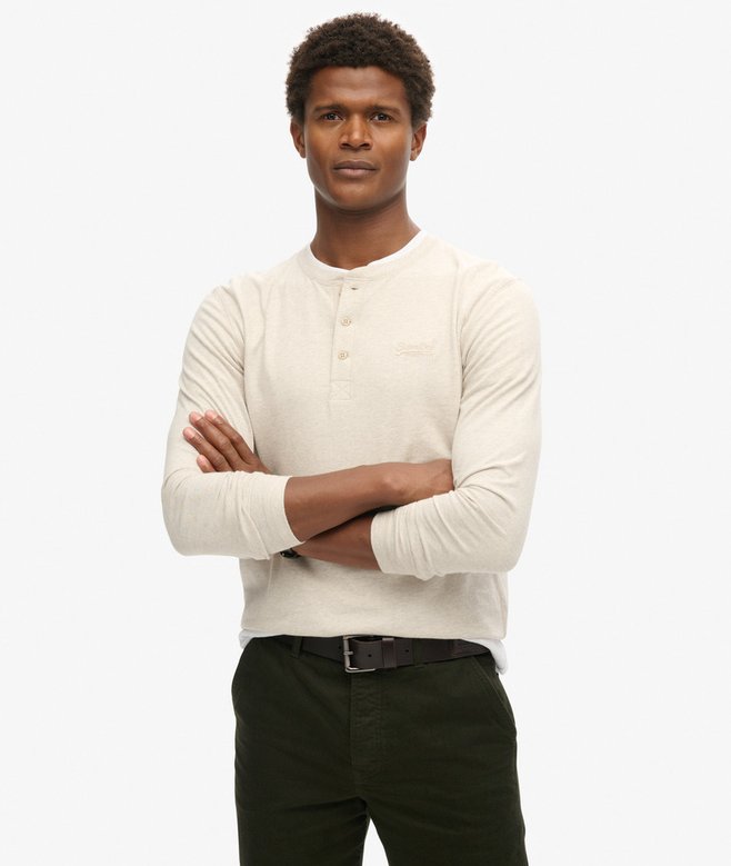 superdry Camisa con media botonadura y logotipo Vintage Logo bordado