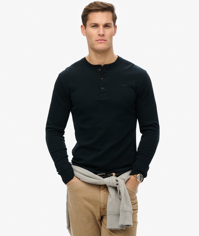 superdry Camisa con media botonadura y logotipo Vintage Logo bordado