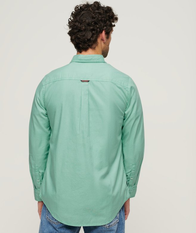 Superdry Camisa De Algodón Orgánico De Manga Larga Sobreteñida