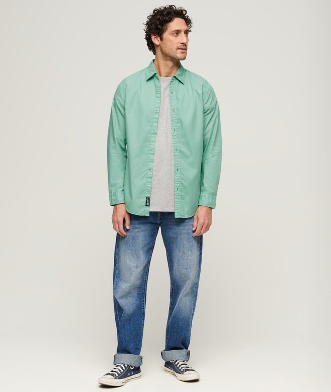 Superdry Camisa De Algodón Orgánico De Manga Larga Sobreteñida