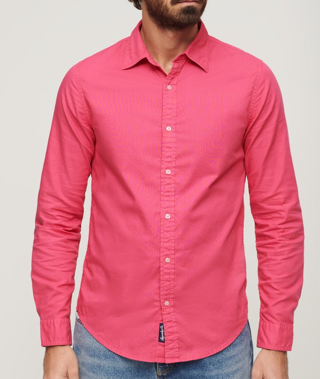 Superdry Camisa De Algodón Orgánico De Manga Larga Sobreteñida