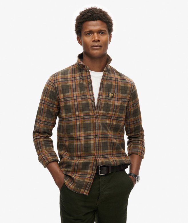 superdry Camisa de leñador de algodón de manga larga