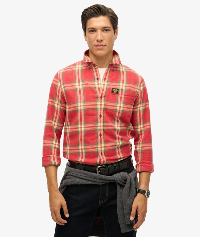 superdry Camisa de leñador de algodón de manga larga