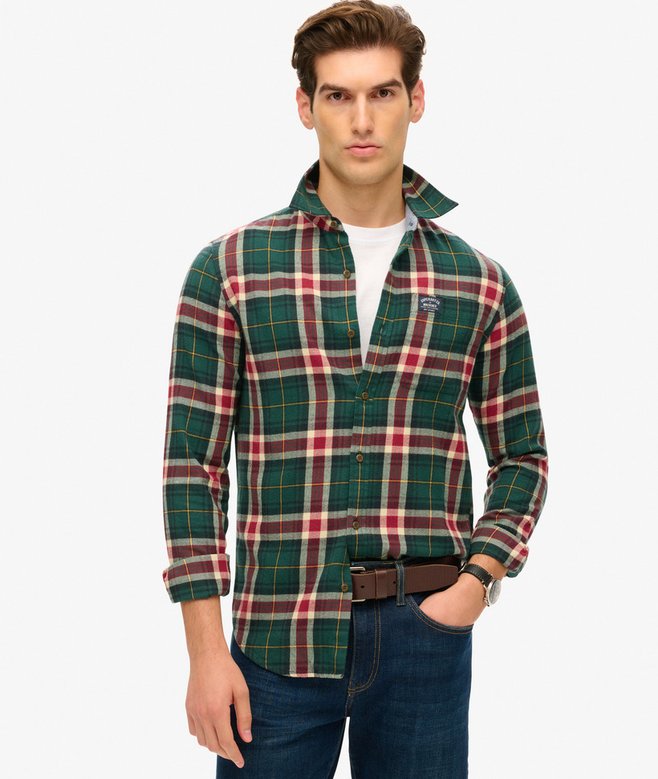 superdry Camisa de leñador de algodón de manga larga