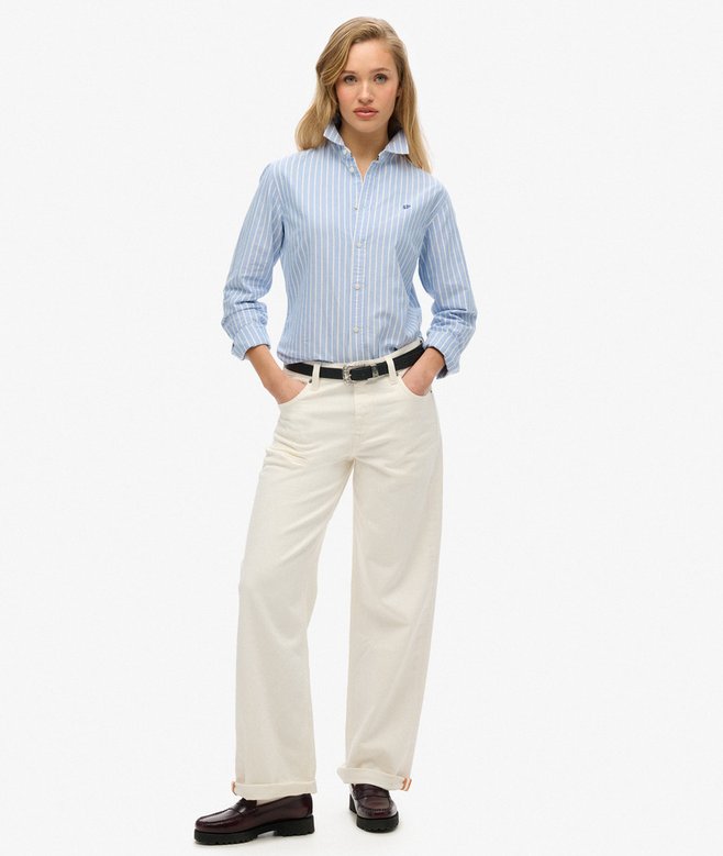 Superdry Camisa Oxford De Corte Ajustado Y Manga Larga