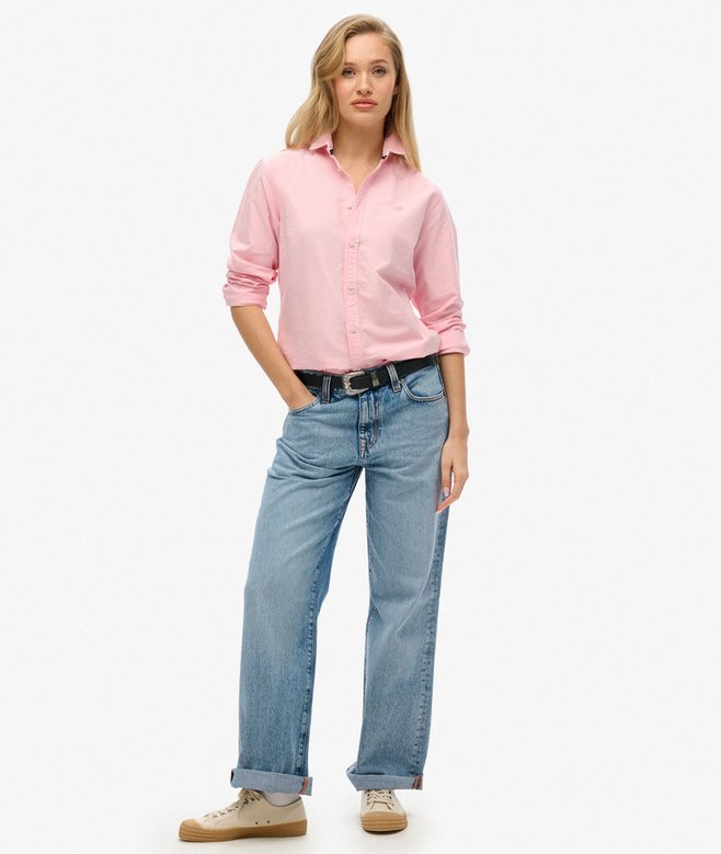 Superdry Camisa Oxford De Corte Ajustado Y Manga Larga