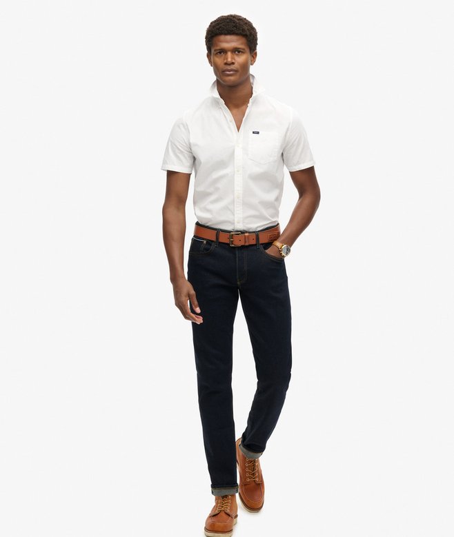 Superdry Camisa Oxford De Manga Corta Premium University