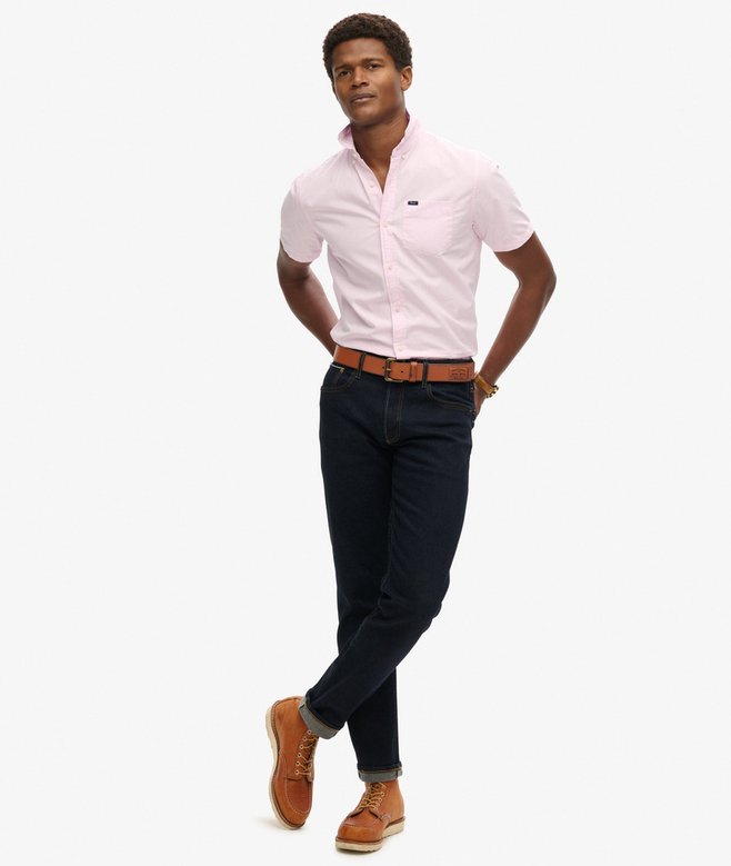 Superdry Camisa Oxford De Manga Corta Premium University